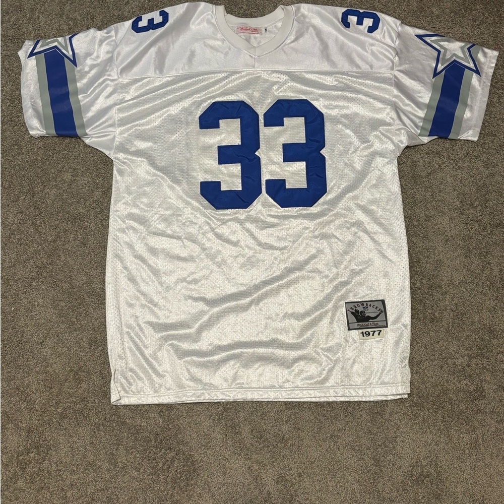 SUPER RARE Mitchell & Ness 1977 NFL Tony Dorsett Cowboys Men’s Jersey, Sz 58